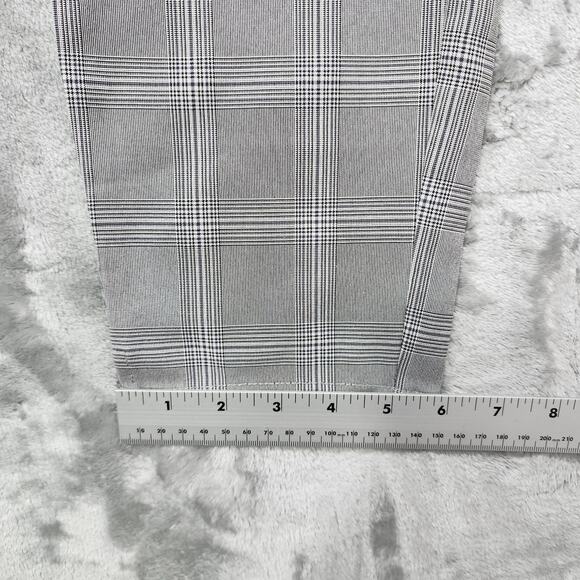 Essue Pants Womens M Black White Plaid Pull On Tapered Ankle Drawstring Preppy - Picture 11 of 12